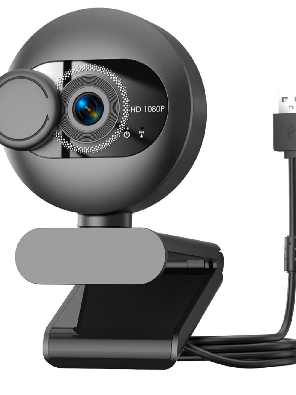 Amazon 1080P USB Webcam in Dark Gray with Privacy Cover